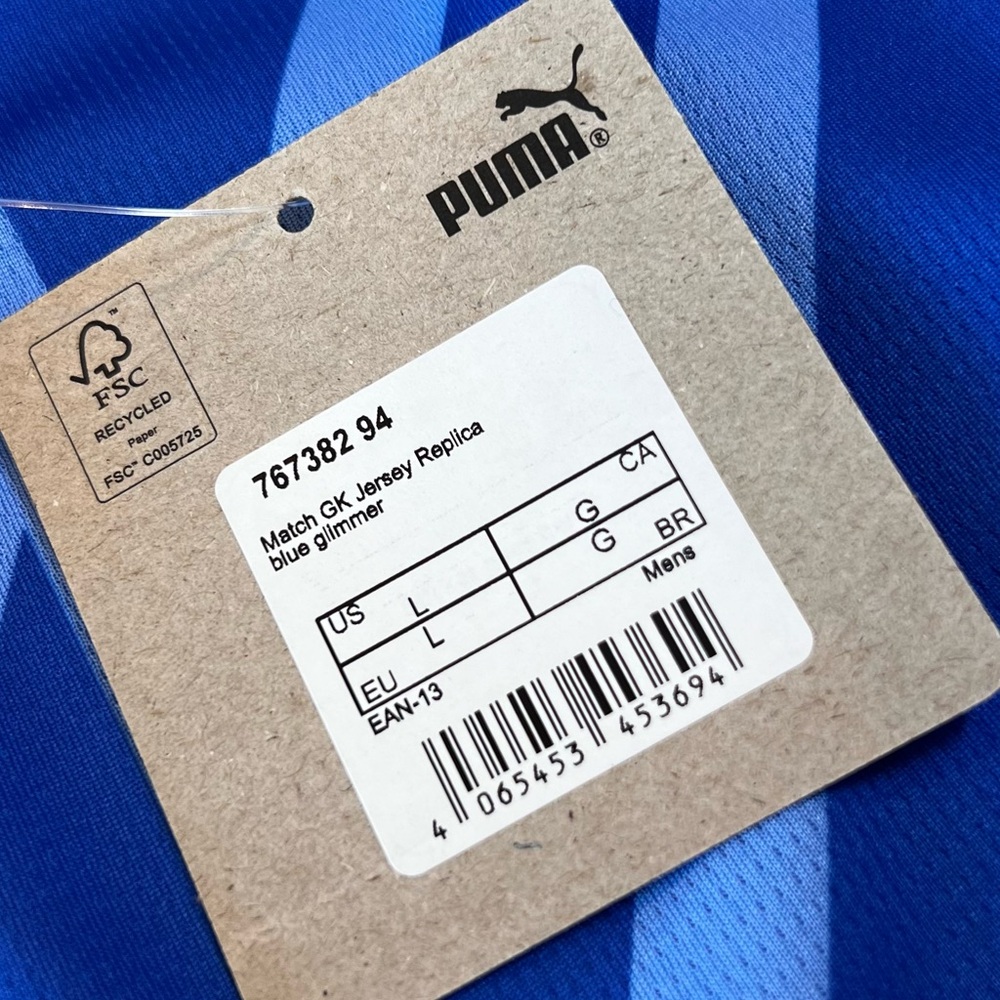 PUMA Goalkeeper Soccer Jersey L Barnsley FC Blue DryCELL NWT - Picture 14 of 17
